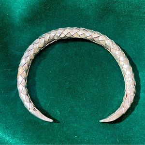 Balinese Silver Woven Cuff Bracelet